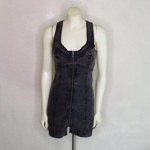 Paris Blues || Vintage Denim Zippered Dress